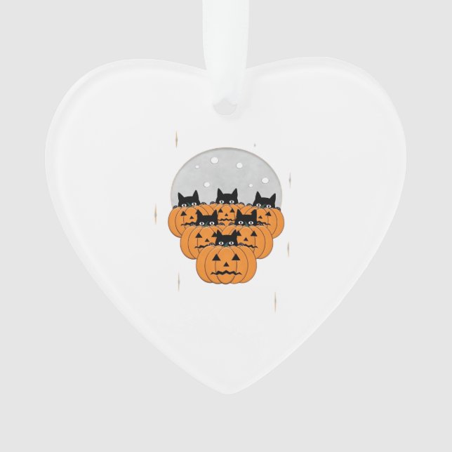 Halloween  Cats  Pumpkins  Black Background  Illus (devant)