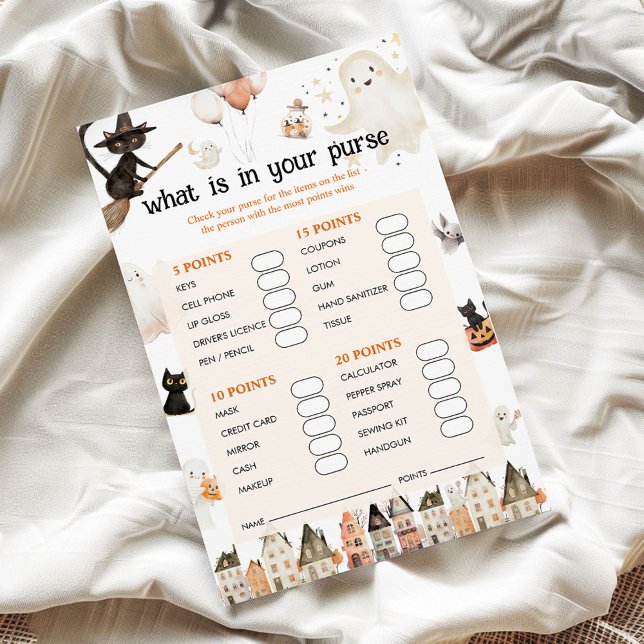 Halloween ce qui est dans votre sac de Baby shower (Créateur téléchargé)