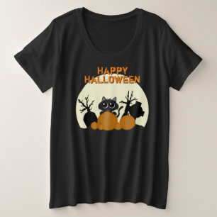 Halloween Chat noir Citrouilles Pleine lune de cim
