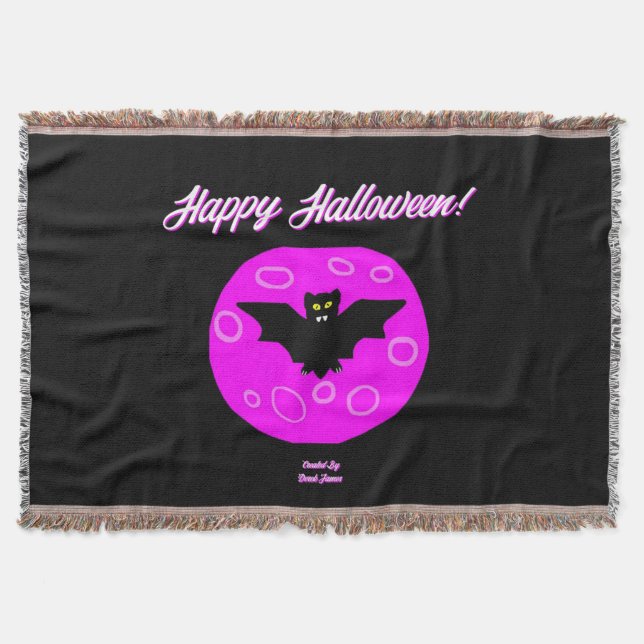 Halloween chauve-souris lancer couverture (Devant)