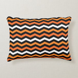 Halloween Chevron Coussin d'accentuation de bande