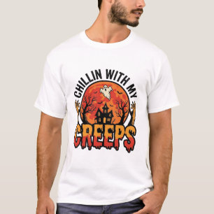 Halloween Chillin avec mes Creeps Vintage T-Shirt