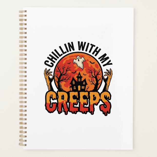 Halloween Chillin avec mes Creeps Vintage T-Shirt  (Devant)