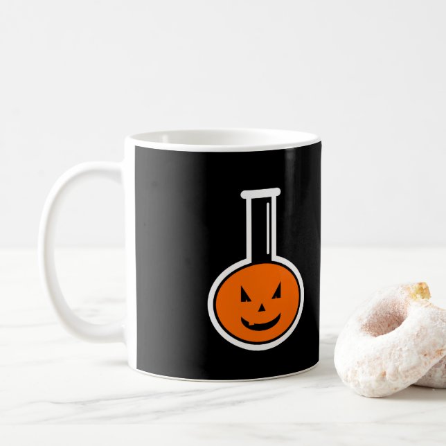 Halloween Chimie Citrouille café Mug (Avec donut)