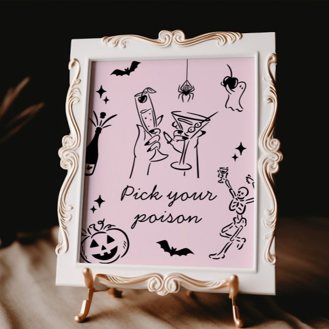 Halloween Choisissez votre poison Cocktail Poster (Créateur téléchargé)
