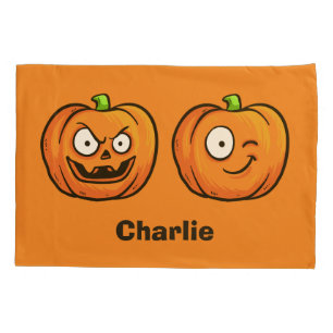 Halloween Citrouille nom personnalisé taies d'orei