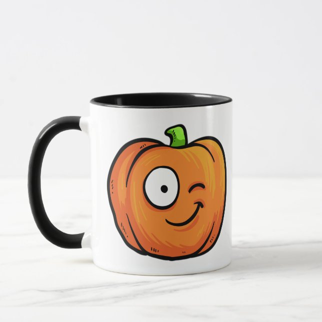 Halloween Citrouille nom personnalisé tasses 2 (Gauche)