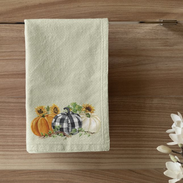 Halloween Citrouille Sunflower Buffalo Plaid (Créateur téléchargé)