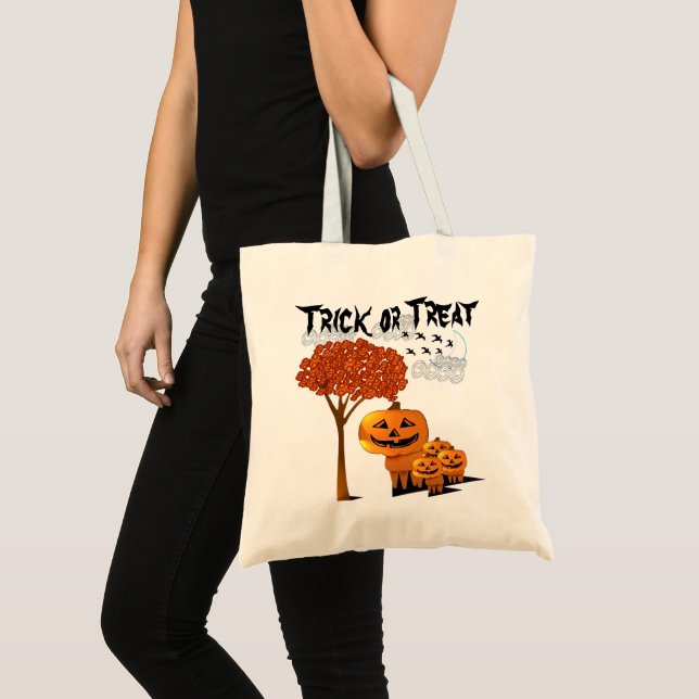 HALLOWEEN CITROUILLE TÊTES Baguette ou sac de trai (Devant (produit))