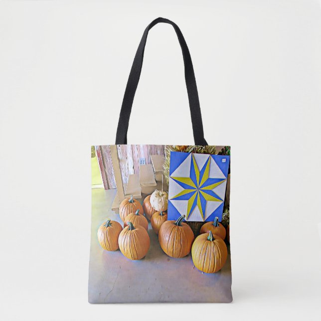 Halloween Citrouilles et affiche d'automne Sac d'a (Devant)