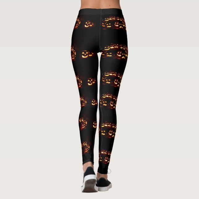 Halloween Citrouilles Leggings de la fête à la nui (Dos)