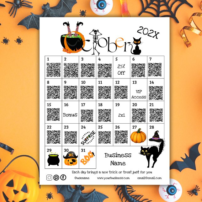 Halloween Compte à rebours Calendrier de l'Avent P (Halloween Countdown Advent Calendar Business Promo)