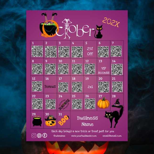Halloween Compte à rebours Calendrier de l'Avent P (Halloween Countdown Advent Calendar Business Promo)