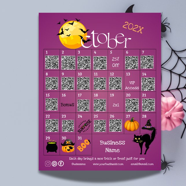 Halloween Compte à rebours Calendrier de l'Avent P (Halloween Countdown Advent Calendar Business Promo)