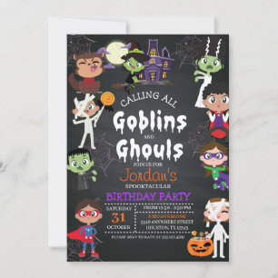Halloween Costume Anniversaire Invitation