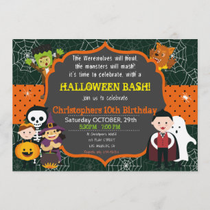 HALLOWEEN COSTUME BASTHDAY INVITATION