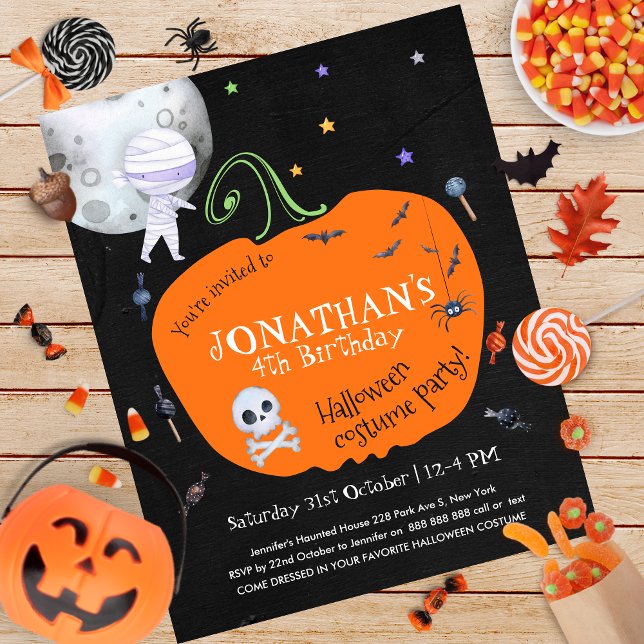 Halloween Costume Enfants Fête Budget Invitation (Créateur téléchargé)