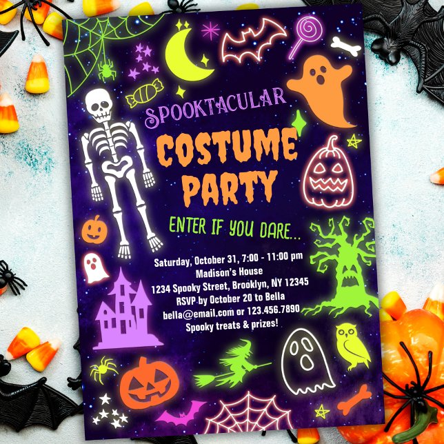 Halloween Costume Party Invitation Spooktacular (Créateur téléchargé)