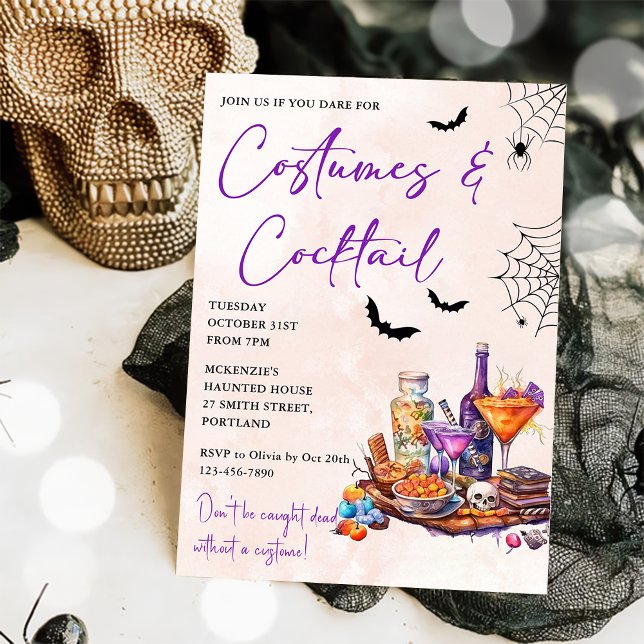 Halloween Costumes & Cocktails Invitation (Créateur téléchargé)