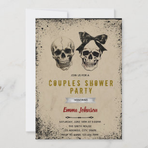 Halloween couples douche invitation