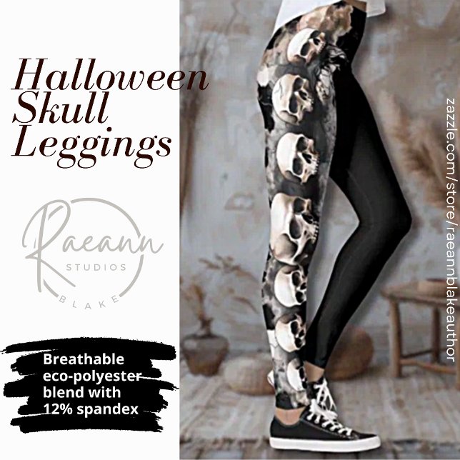 Halloween Crâne conception Leggings (Créateur téléchargé)