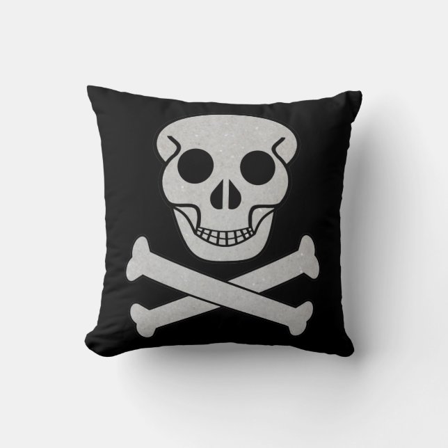 Halloween crâne et os lancer oreiller (Recto)