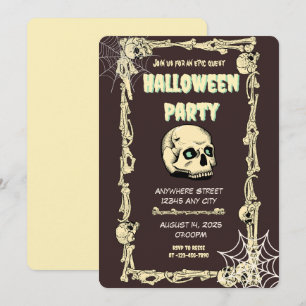 Halloween crâne froid Invitation : Oser oser à