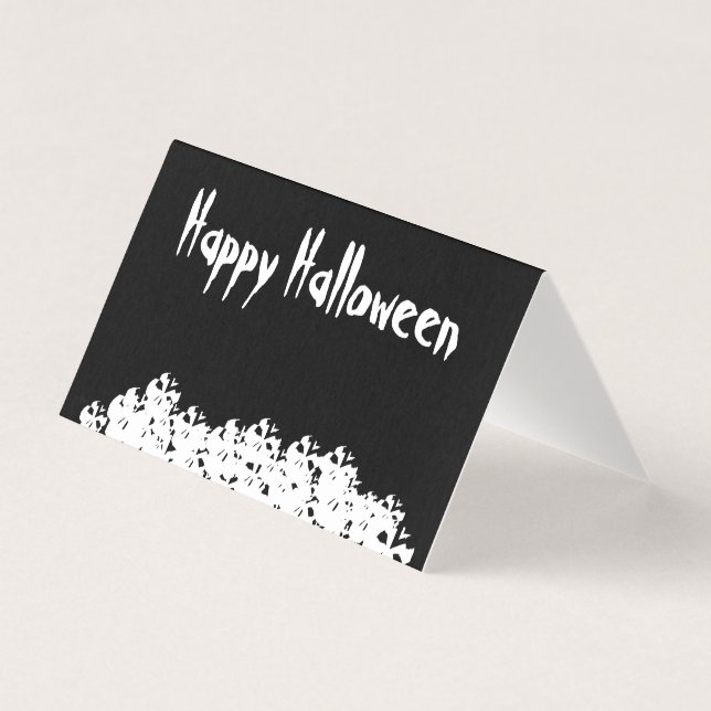 Halloween crânes blancs noirs empiler sur mesure (Front)