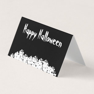 Halloween crânes blancs noirs empiler sur mesure