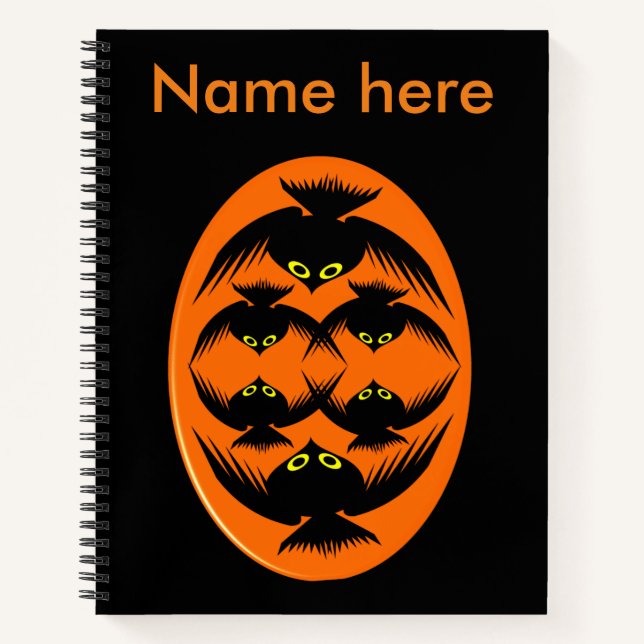 Halloween Crows Carnet Spiral (Devant)