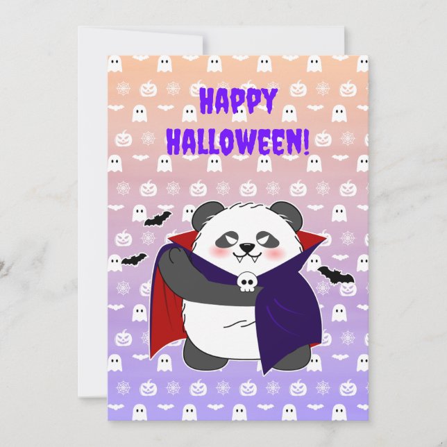 Halloween Cute Baby Panda Dracula Vampire (Devant)