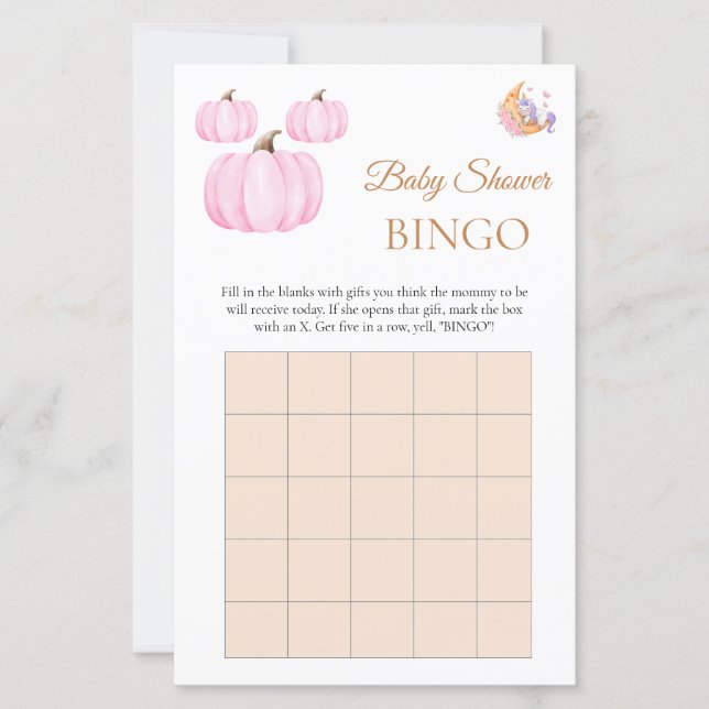 Halloween Cute Boo Baby shower Bingo Jeu (Devant)