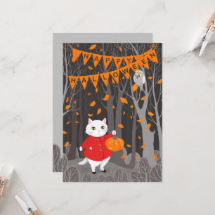 Halloween Cute Cat & Jack-o’-lanterne Citrouille