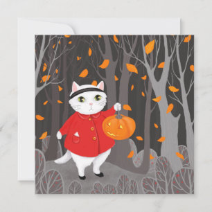 Halloween Cute Cat & Jack-o’-lanterne Citrouille