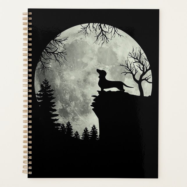 Halloween Dachshund Et Lune (Devant)