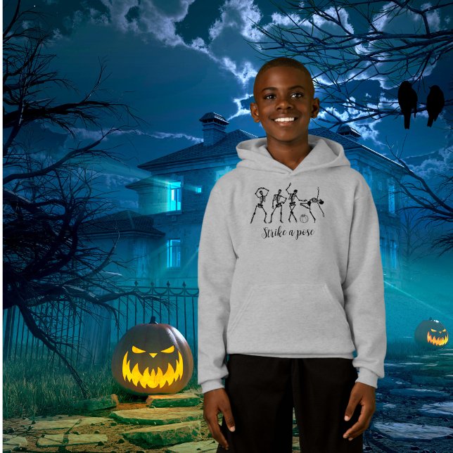 Halloween Danser Squelette Grève Un Pose Drôle (Créateur téléchargé)