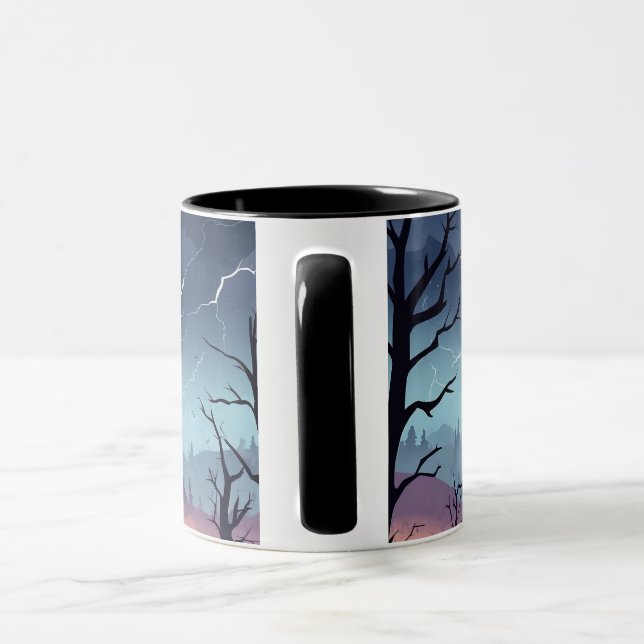 Halloween Dark Castle personnalisation Mug (Poignée)