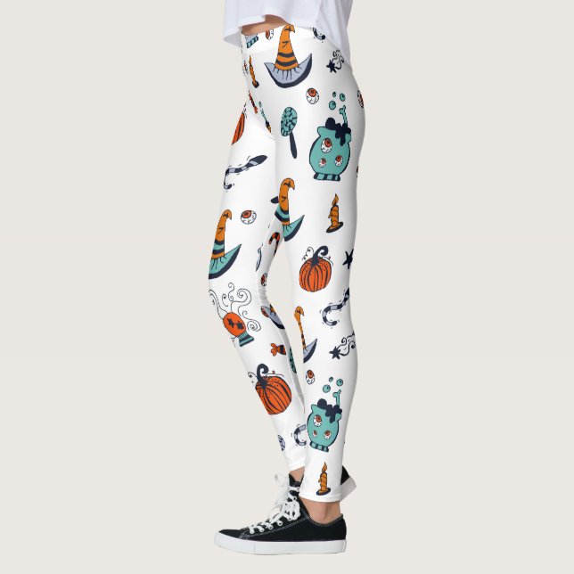 Halloween déplaisant Thème Leggings (Gauche)