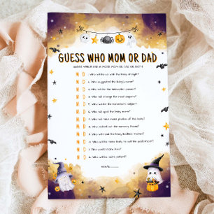 Halloween Devinez Qui Maman ou Papa Baby shower Je