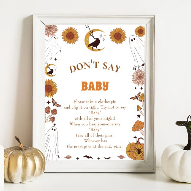 Halloween "Don't Say Baby" Baby shower Poster du j (Créateur téléchargé)