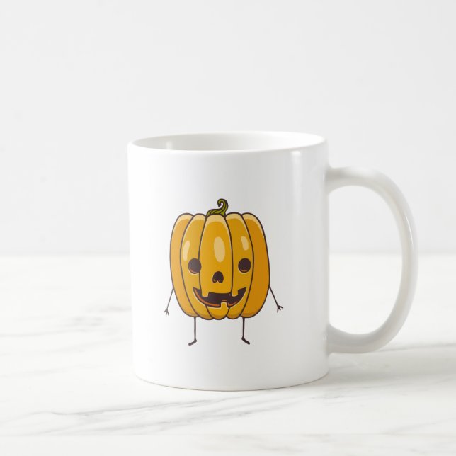 Halloween drôle Citrouille Mug (Droite)