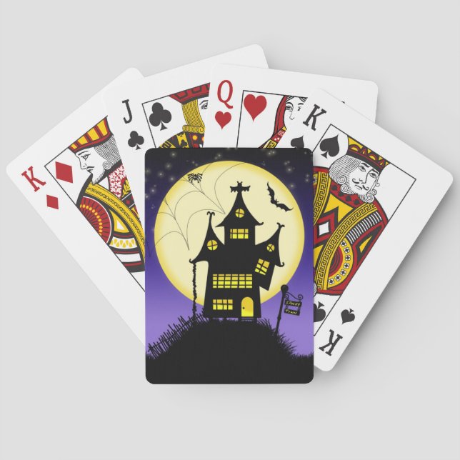 Halloween éffrayant 1 Cartes de jeu (dos)