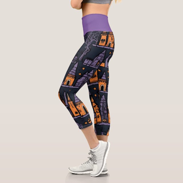 Halloween éffrayant Capri Leggings (Gauche)