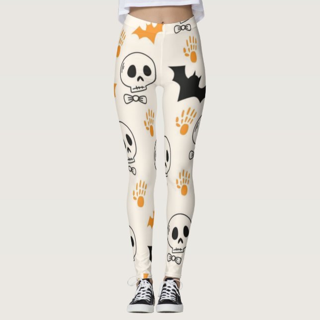 Halloween éffrayant Leggings (Devant)