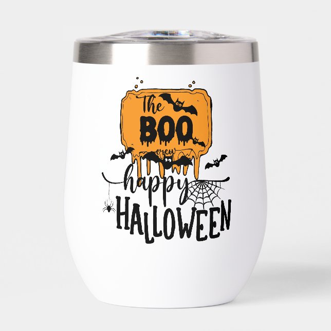 Halloween Éffrayant noir et blanc personnalisé (Avant)