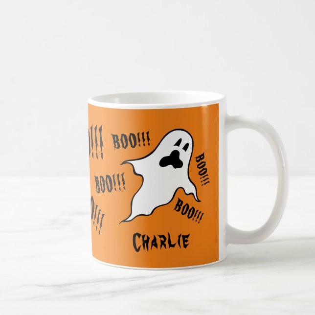 Halloween Éffrayant Personnalisé Fantômes Café Mug (Droite)