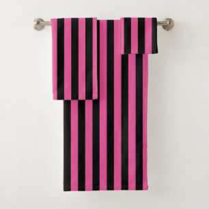 Halloween en bande verticale noire rose