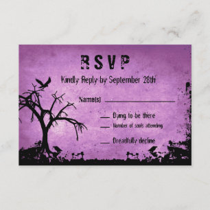 Halloween épousant RSVP avec l'arbre éffrayant et