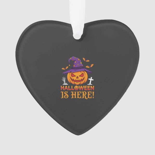 Halloween Est Là Sorcière Citrouille Vecteur (devant)