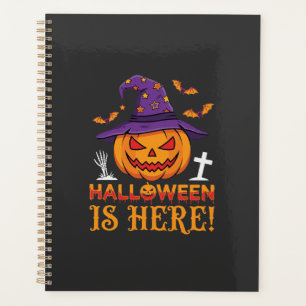 Halloween Est Là Sorcière Citrouille Vecteur